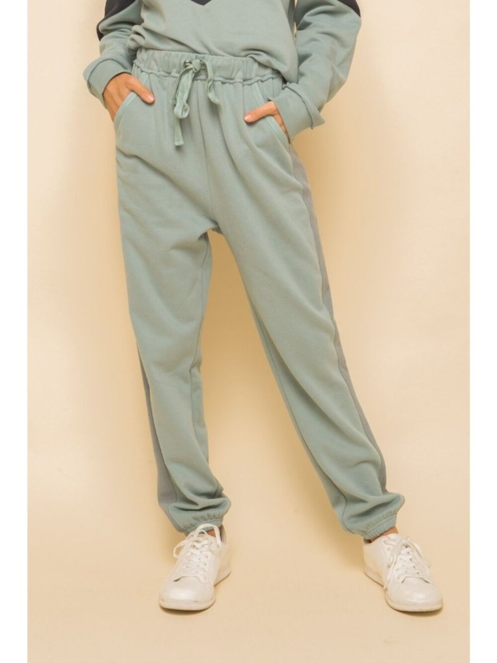 Hem and Thread Dusty Blue Lounge Wear Fleece Sweat Pants Medium New